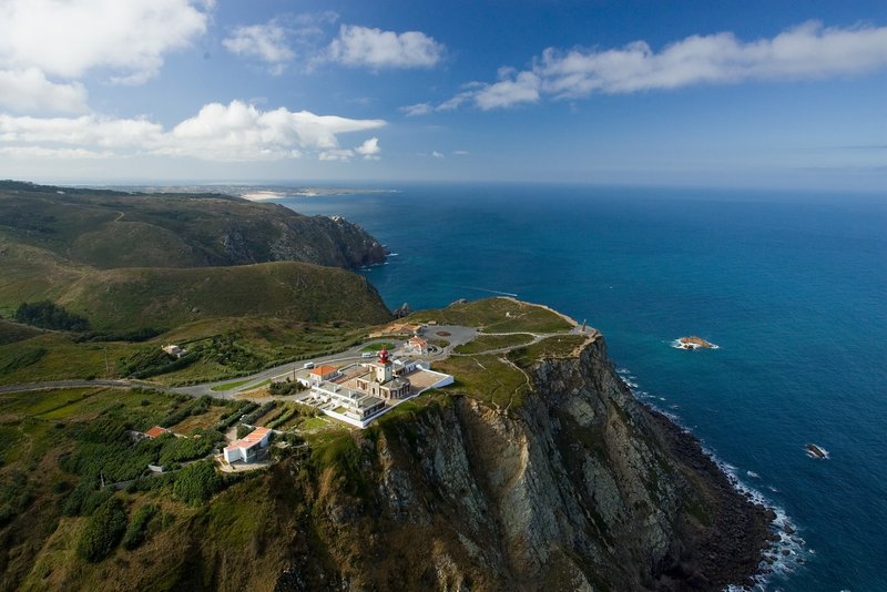 The lighthouse at Cabo da Roca on the cliffs west of Colares